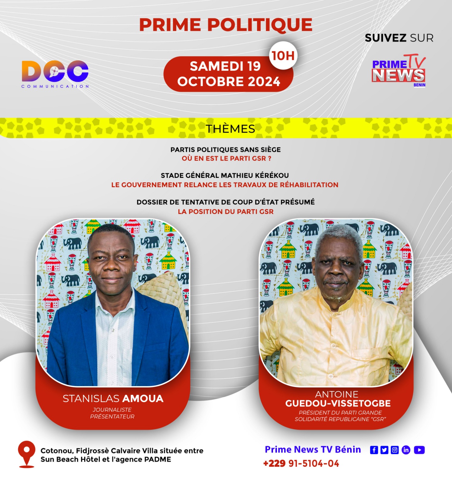 Vie des partis politiques : le Parti GSR résolument engagé pour la construction nationale