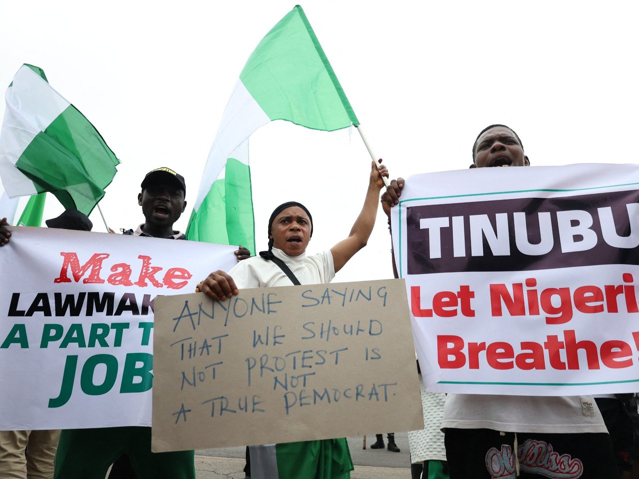Les manifestations au Nigeria