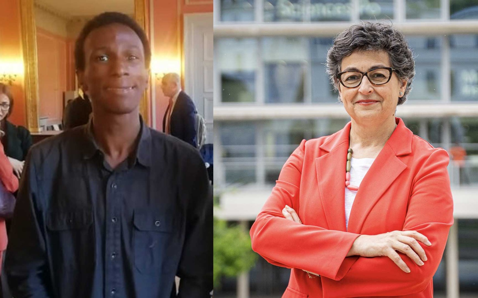 Jean-Damien de Sinzogan, membre du Mouvement Ensemble France avec son Excellence, Arancha Gonzalez-Laya