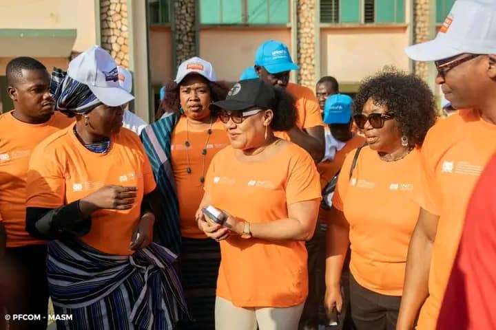 Véronique Tognifodé, Me Huguette Bokpè Gnacadja et autres autorités à la marche