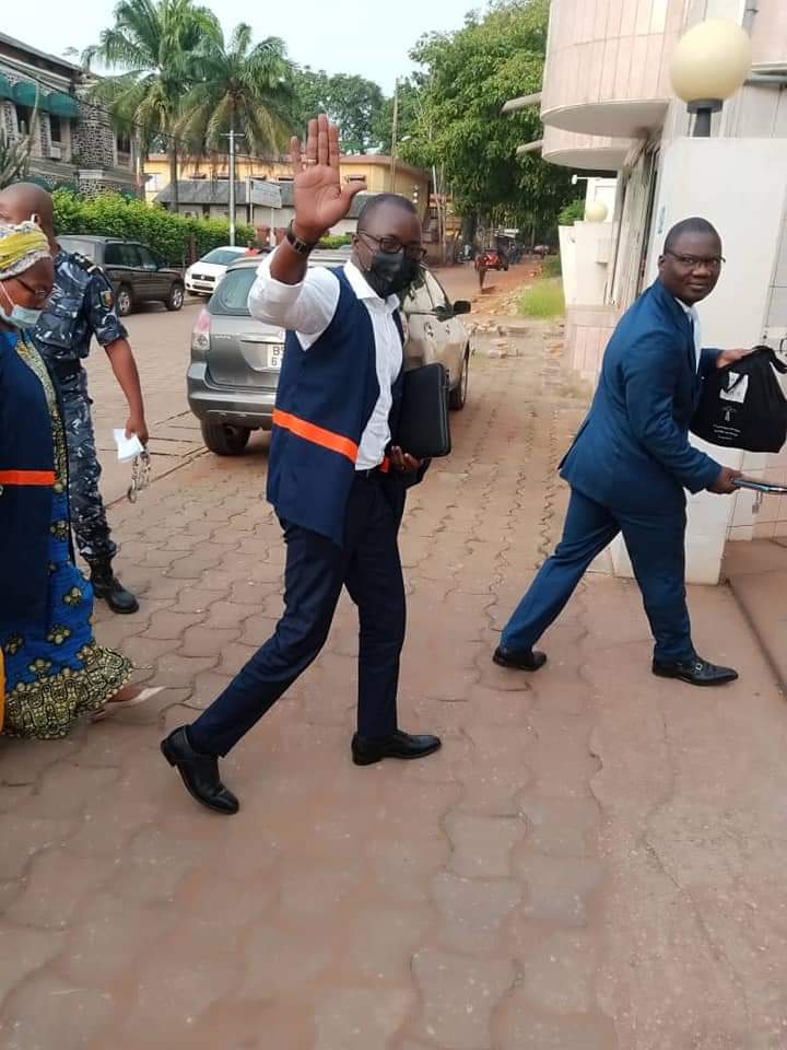 Joël Aïvo le jour de son procès à la Criet