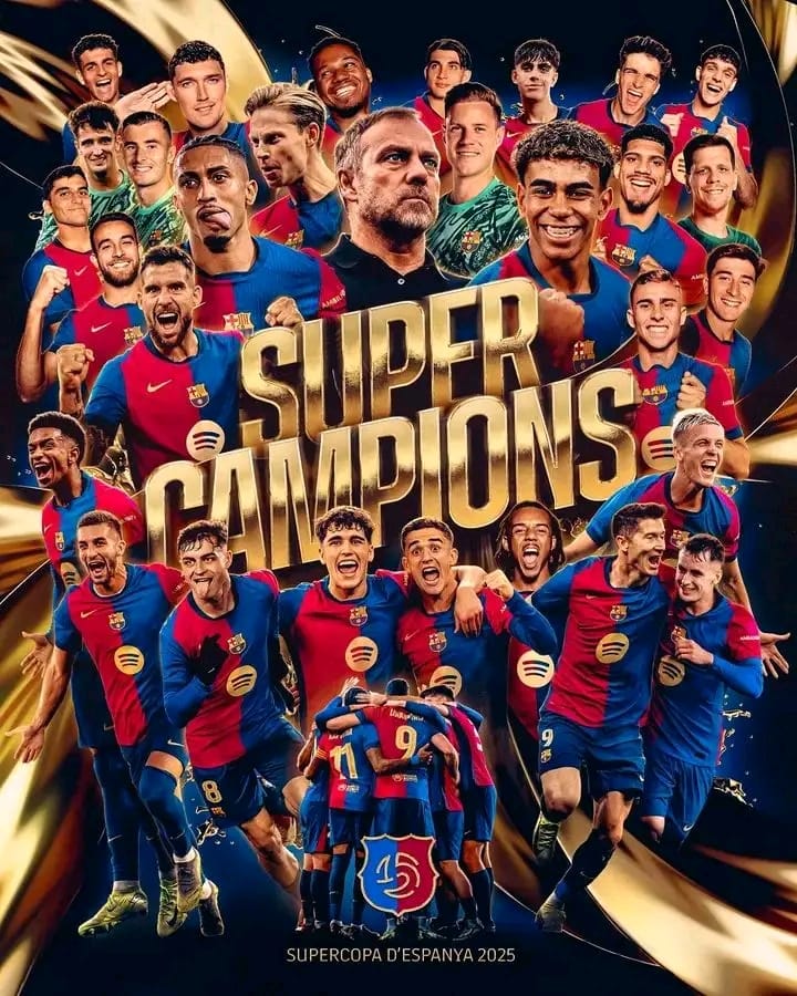 Les vainqueurs de la Super coupe d'Espagne