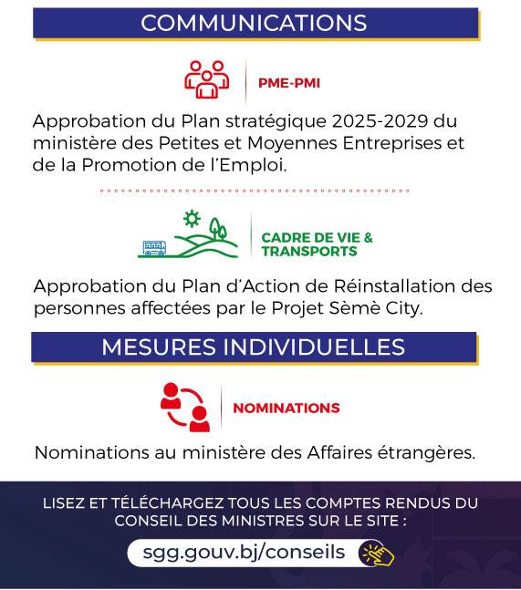 Bénin : les grandes décisions du conseil des ministres