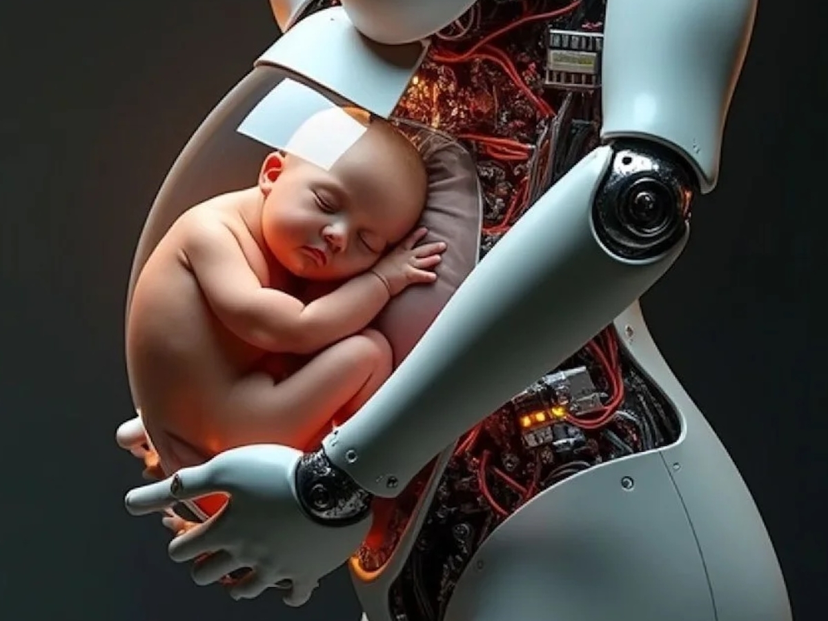 robot doté d’un utérus artificiel