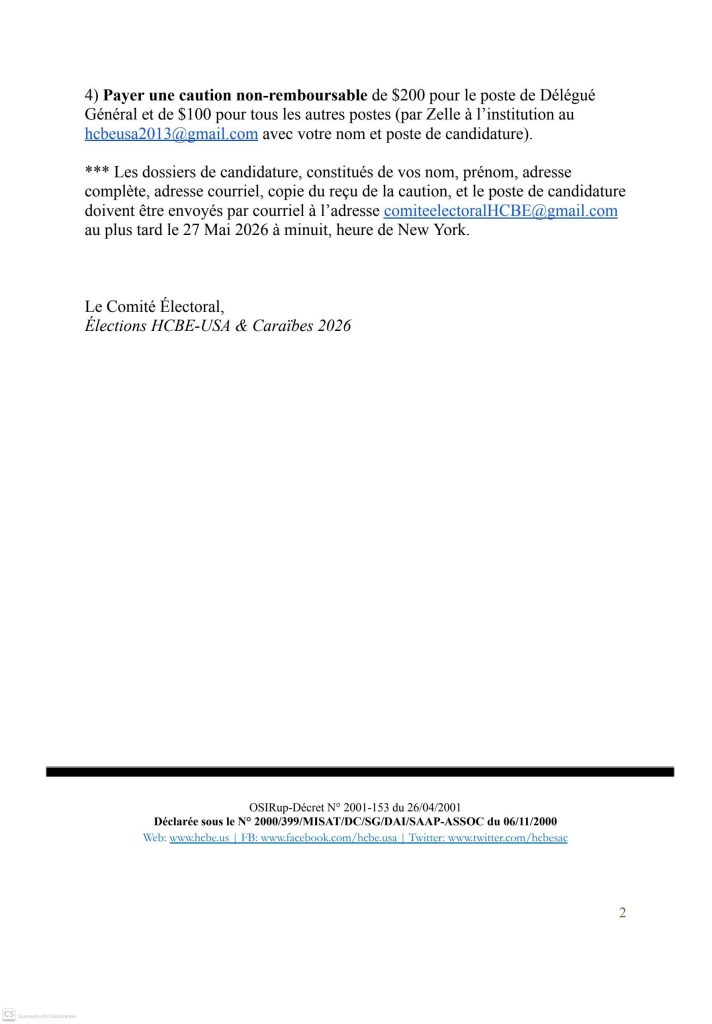 Diaspora béninoise en Amérique : HCBE-USA & Caraïbes fait sa mue.